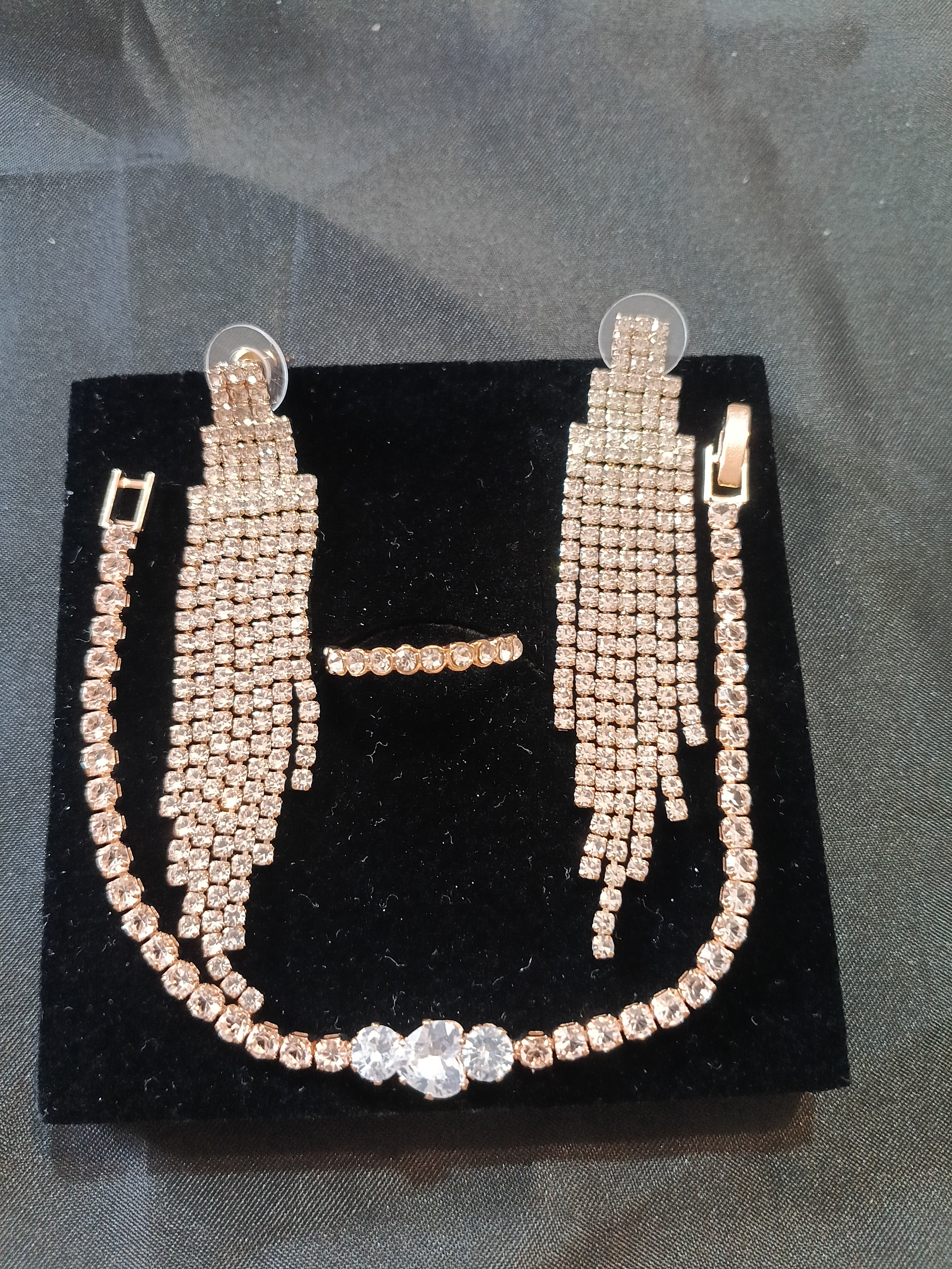 Set Tennis Luxury - Orecchini Bracciale Anello Zirconi