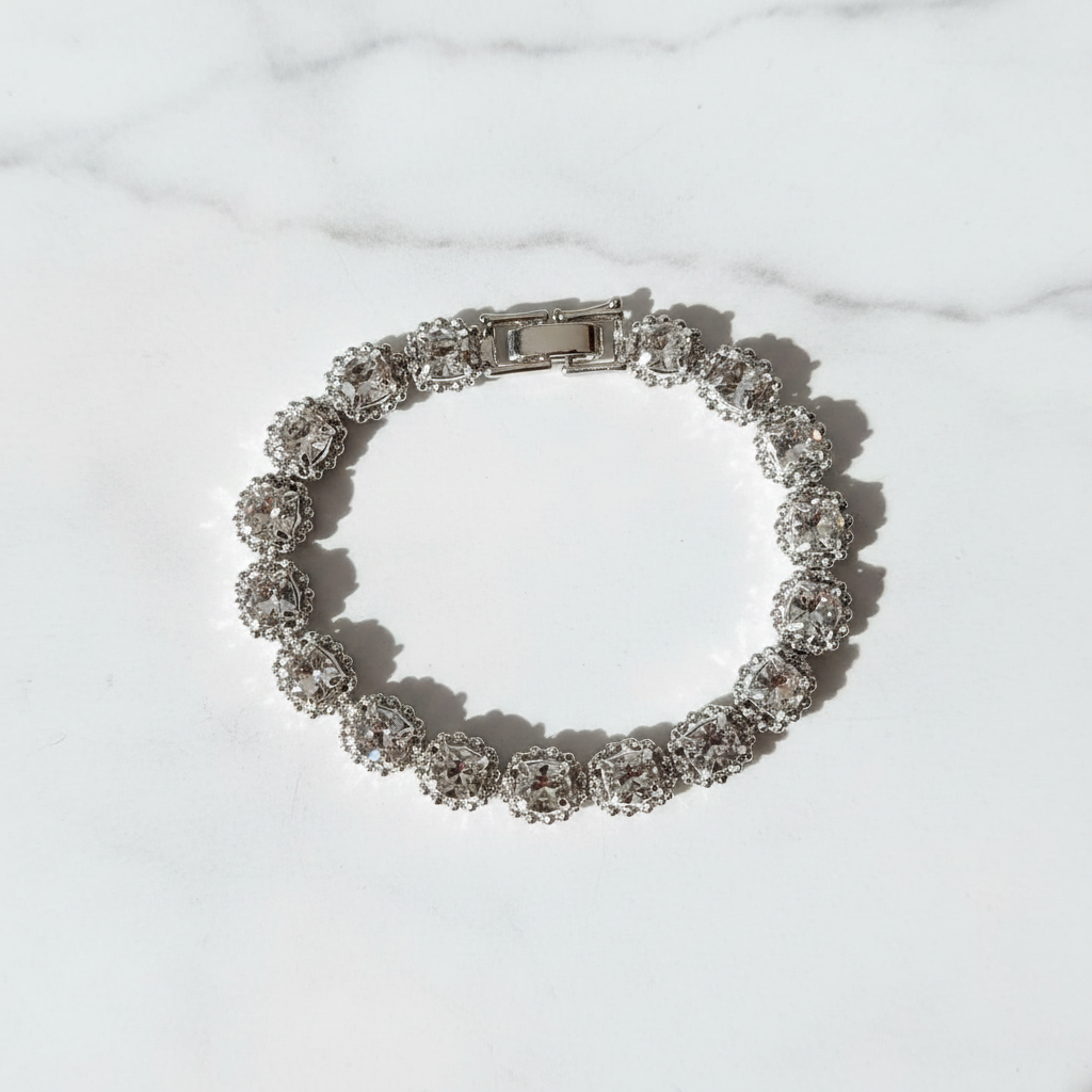 Bracciale Maxi Zirconi Ovali flat lay