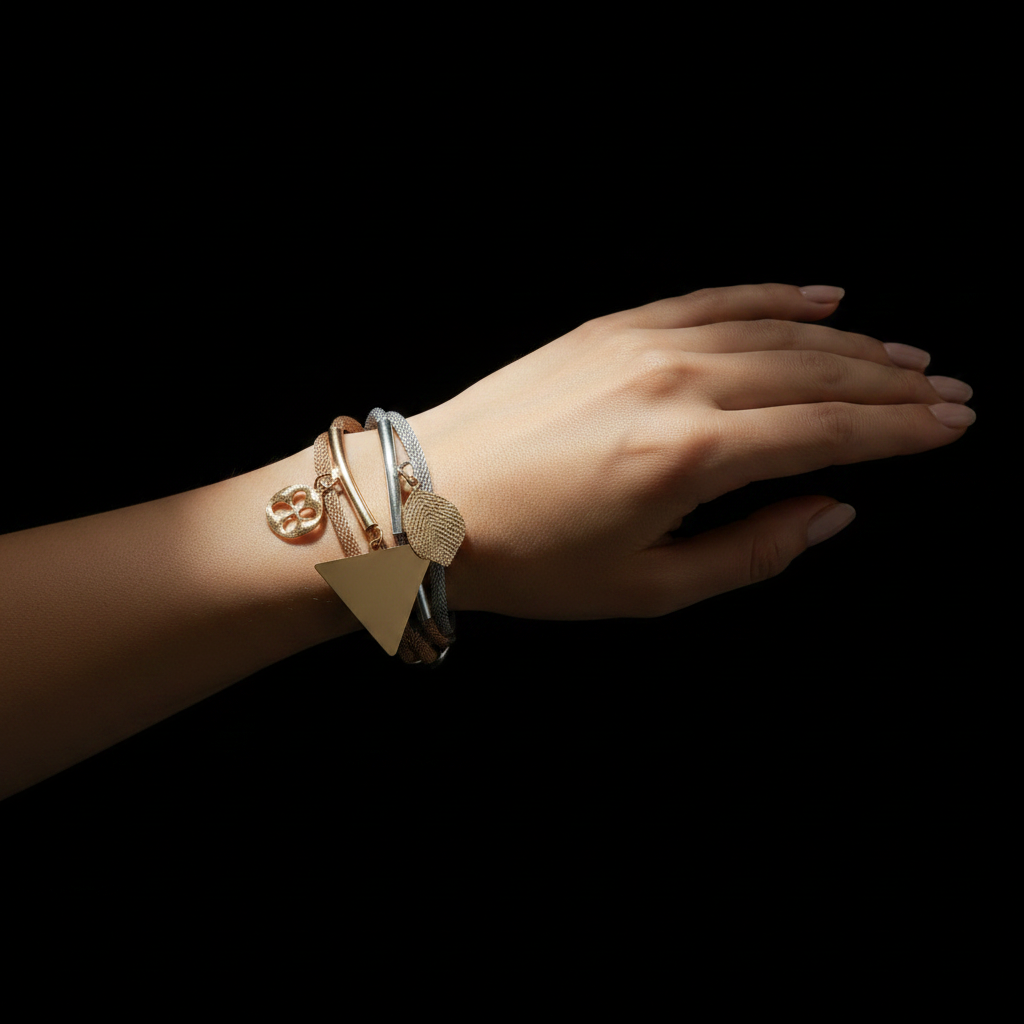 Bracciale Multi-Charm indossato al polso