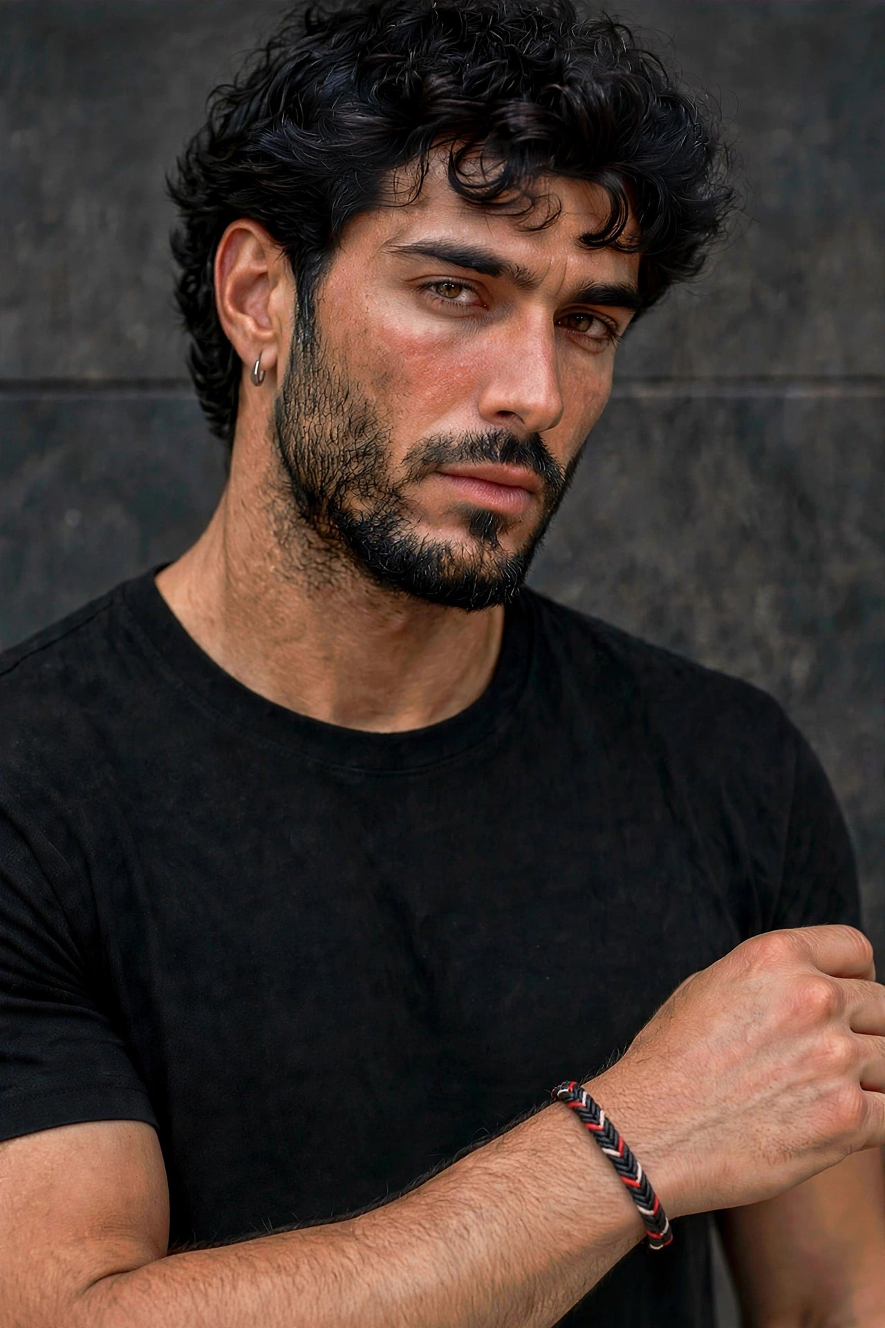 Bracciale Uomo Chevron — ritratto uomo