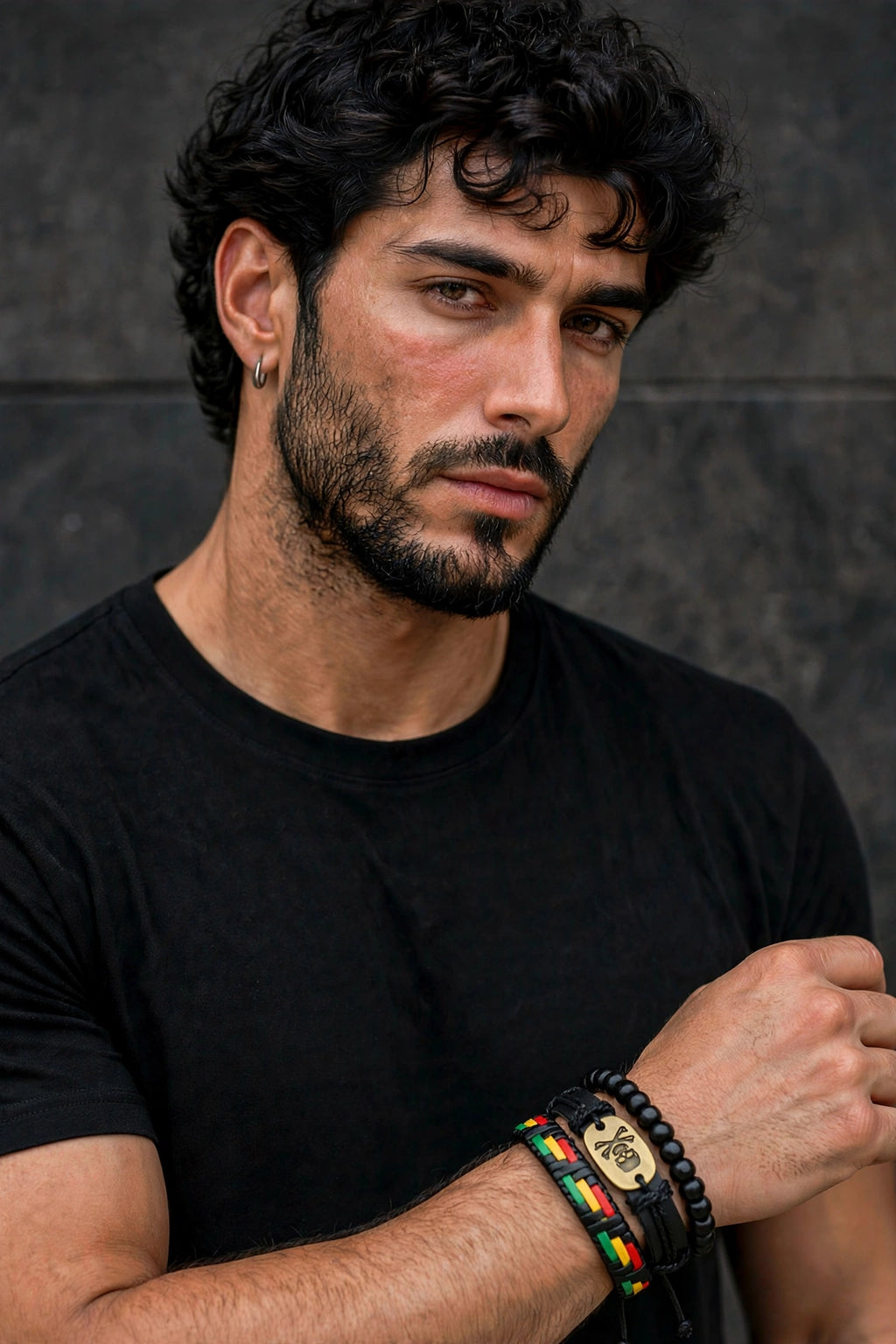 Set 3 Bracciali Uomo Urban Style — ritratto uomo