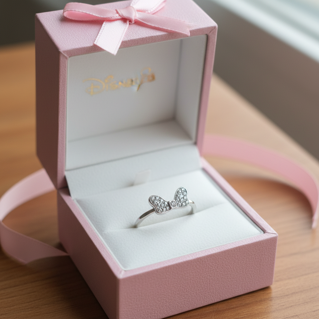 Anello Fiocco Pavé Argento nella scatolina regalo