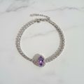 Bracciale Tennis Goccia Lilla