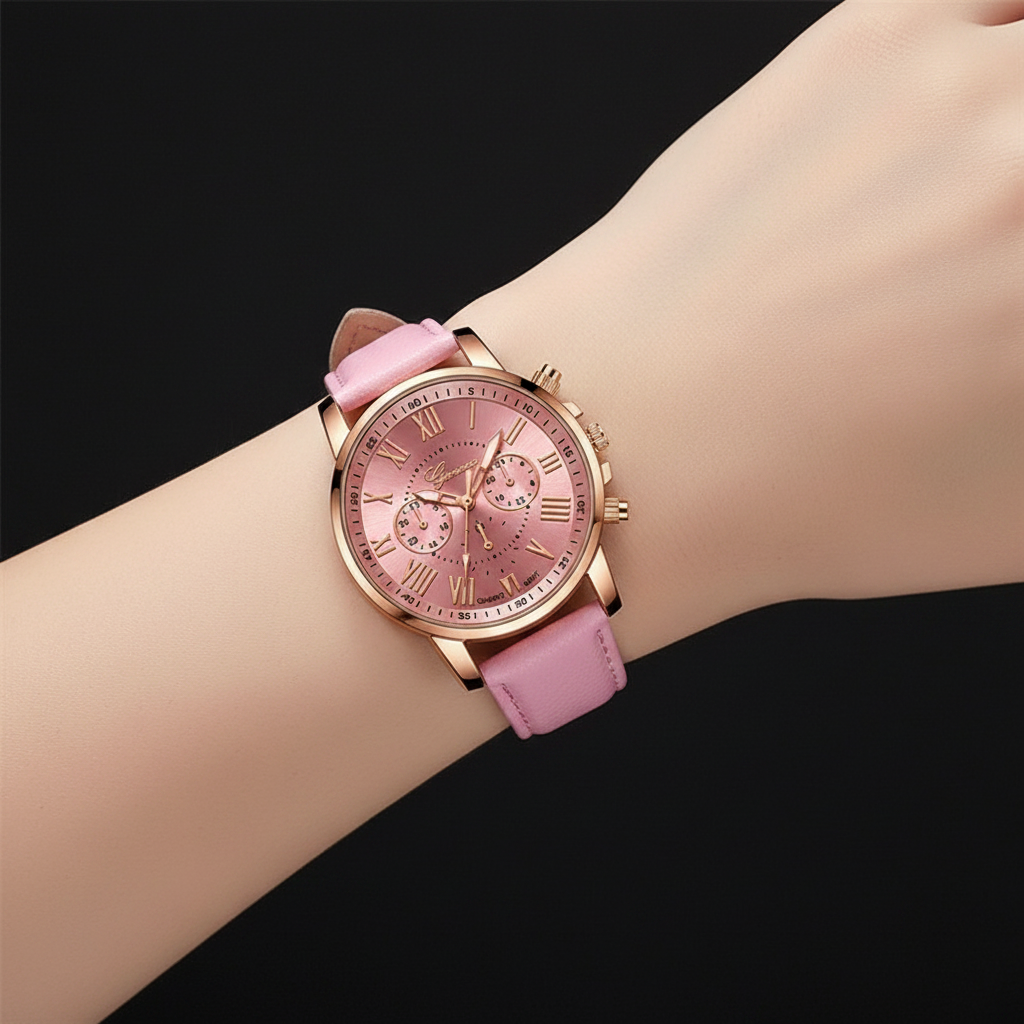 Orologio rosa oro rosa al polso