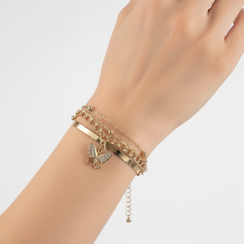 Bracciale Farfalla Oro indossato