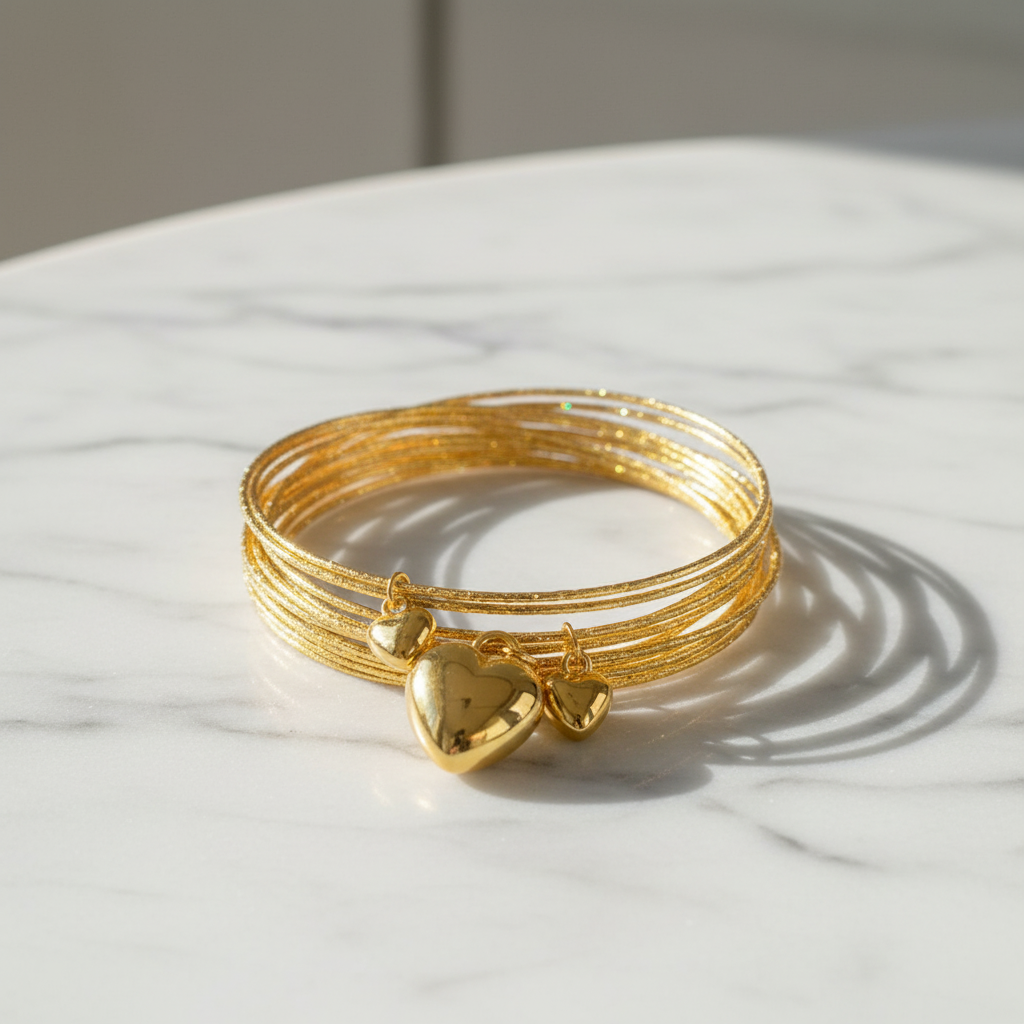 Bracciale Multi-filo Dorato flat lay