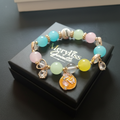 Bracciale Charm Farfalla Multicolor Pastello sulla scatolina Meryliss Gioielli