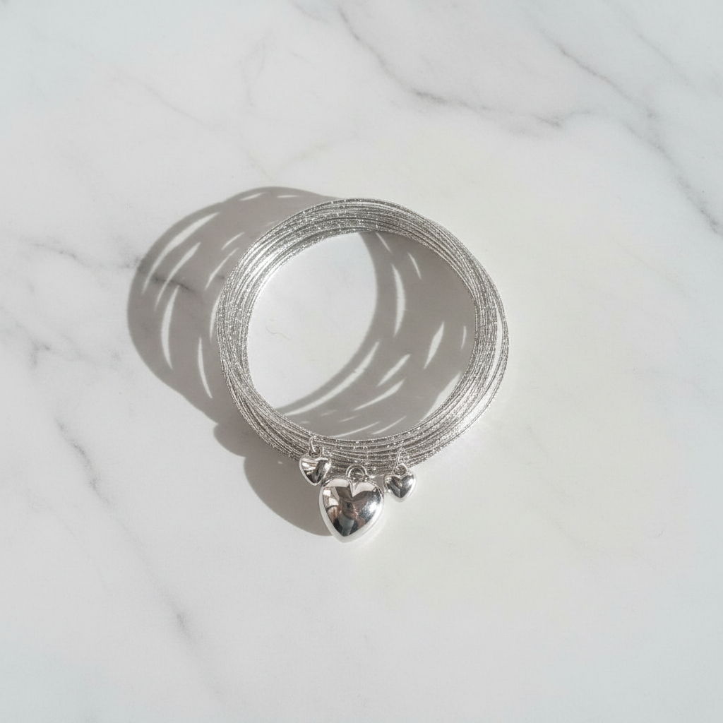 Bracciale Multi-filo Argento flat lay
