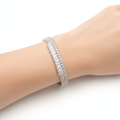 Bracciale Tennis Zirconi Baguette Argento