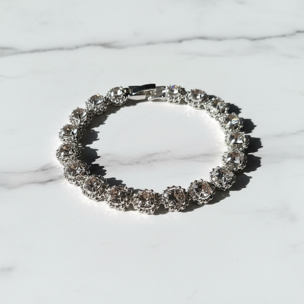 Bracciale Maxi Zirconi Ovali flat lay