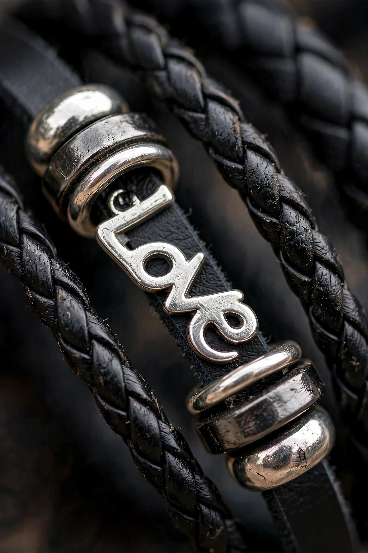Bracciale Uomo Love — macro charm argento