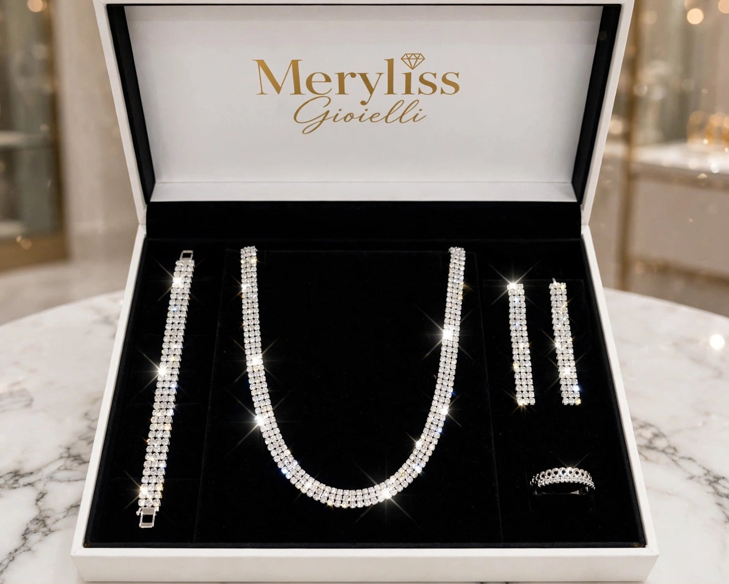 Set Tennis Luxury nella confezione regalo Meryliss Gioielli