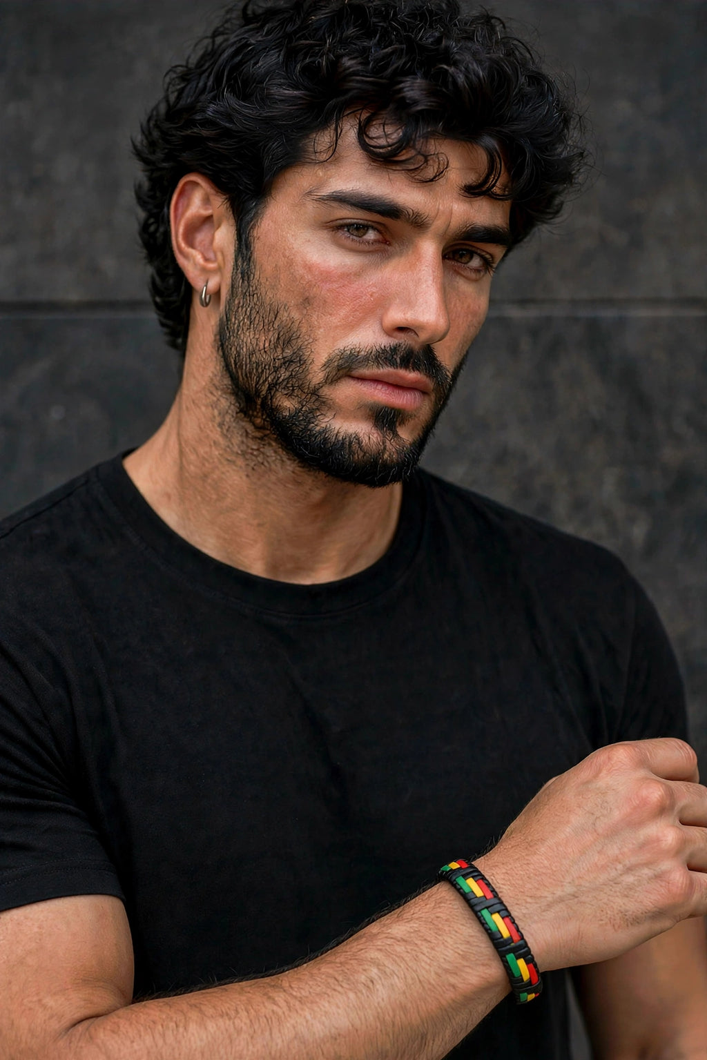 Bracciale Uomo Rasta — ritratto uomo