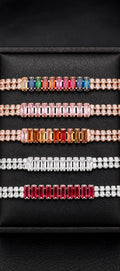 Set 5 bracciali tennis baguette Meryliss