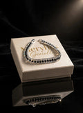Bracciale Tennis Nero e Cristalli