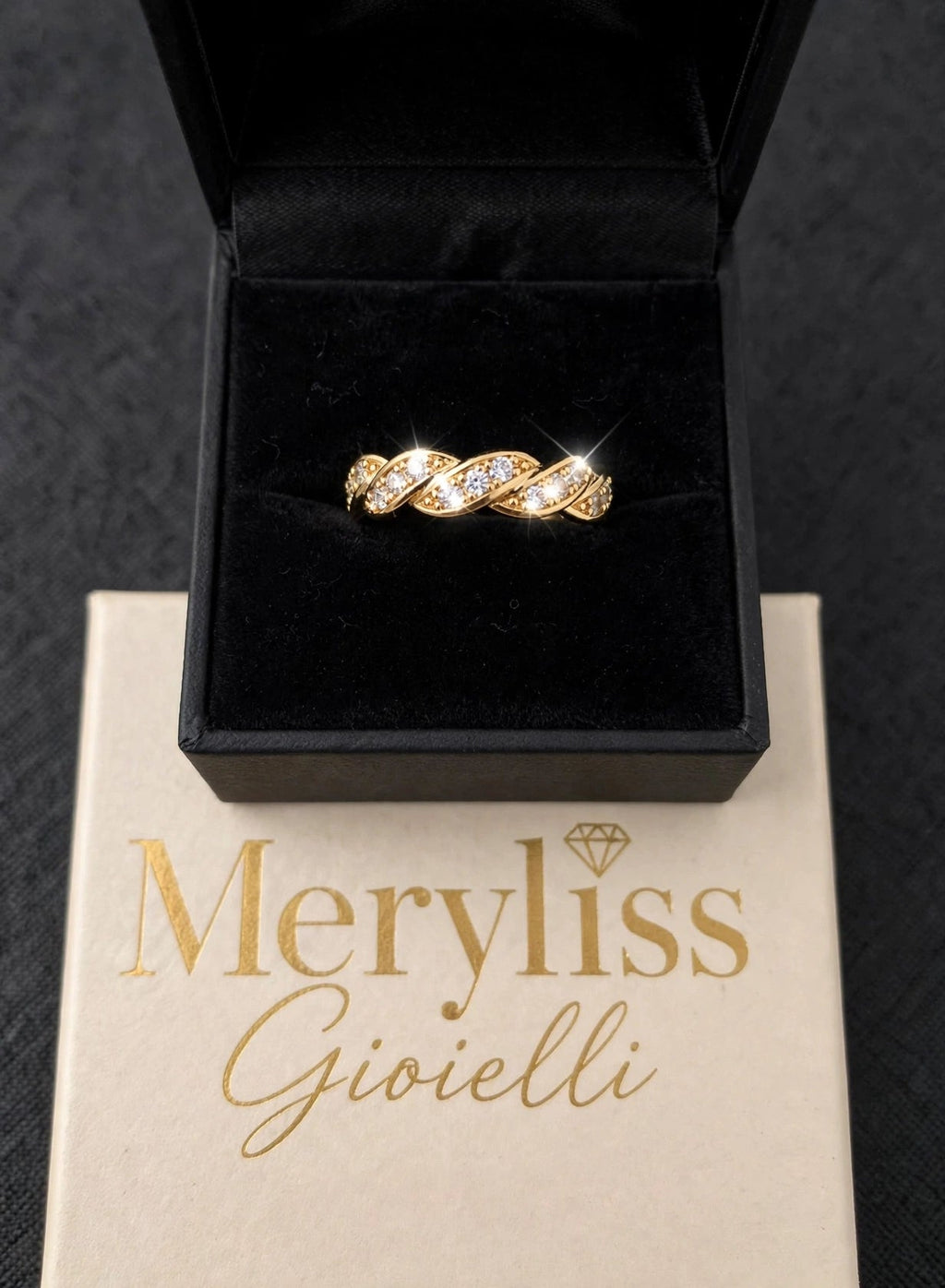 Anello Crystal Braid Oro