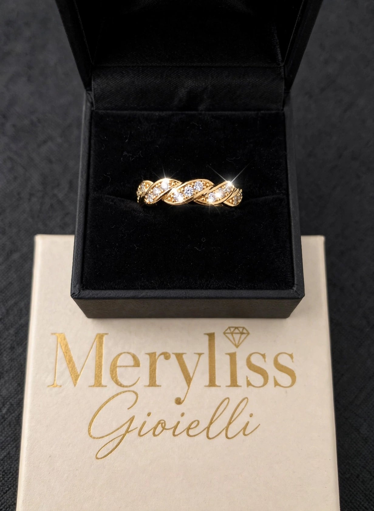 Anello Crystal Braid Oro