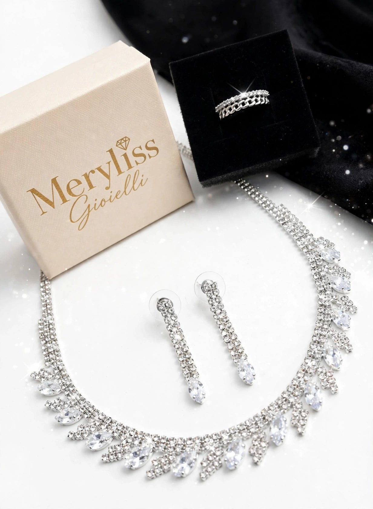 Set Sposa Cristalli Silver