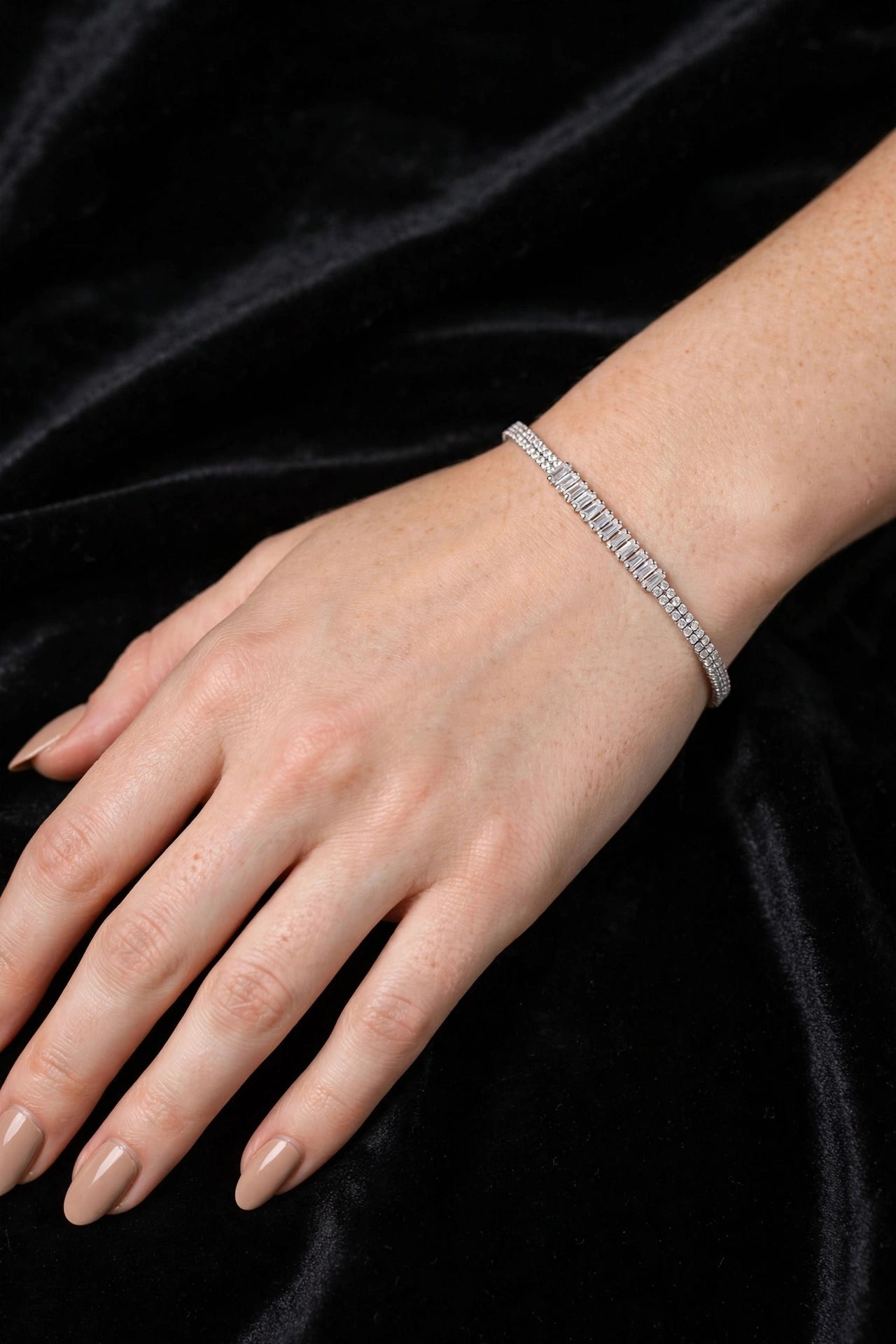 Bracciale Crystal bianco argento