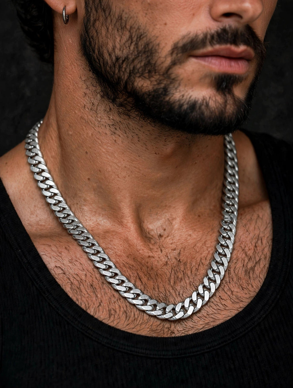 Dettaglio catena cubana uomo — Meryliss Gioielli